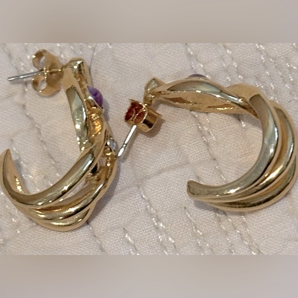 AVON vintage Jewelesque Pastel pierced Earrings  1991 excellent condition - Picture 3 of 4
